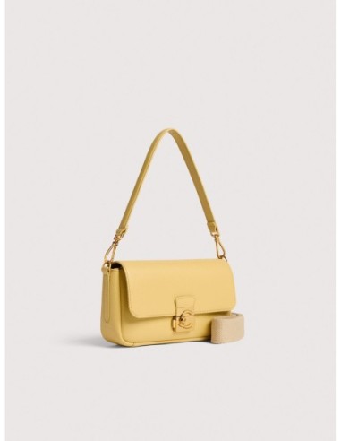 Borsa baguette in pelle con grana Coccinelle C-Me Lock Medium – Honey - foto 2