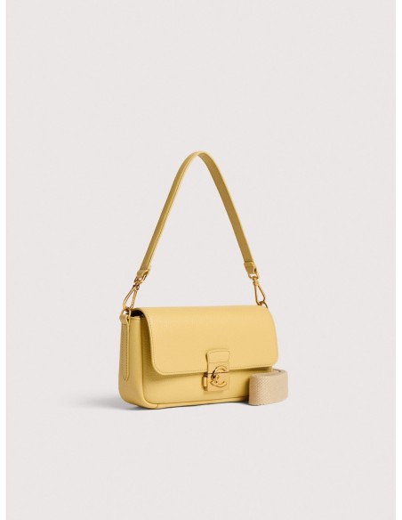 Borsa baguette in pelle con grana Coccinelle C-Me Lock Medium – Honey - foto 2