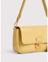Borsa baguette in pelle con grana Coccinelle C-Me Lock Medium – Honey