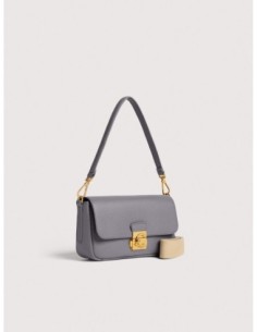 Borsa baguette in pelle con grana Coccinelle C-Me Lock Medium – Stove - foto 1 2