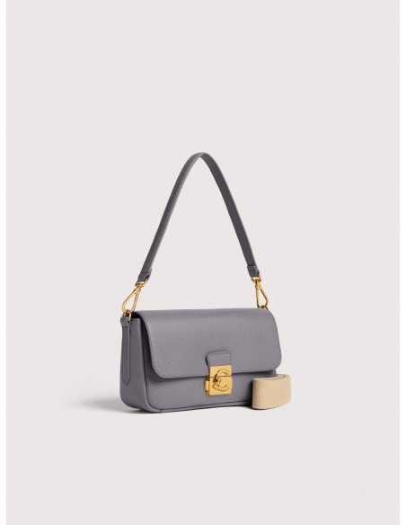 Borsa baguette in pelle con grana Coccinelle C-Me Lock Medium – Stove - foto 2