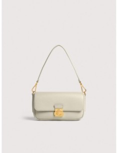 Borsa baguette in pelle con grana Coccinelle C-Me Lock Medium – Eucalipto - foto 1
