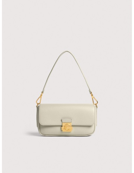 Borsa baguette in pelle con grana Coccinelle C-Me Lock Medium – Eucalipto - foto 1