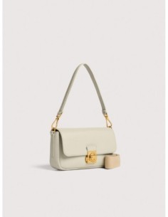 Borsa baguette in pelle con grana Coccinelle C-Me Lock Medium – Eucalipto - foto 1 2