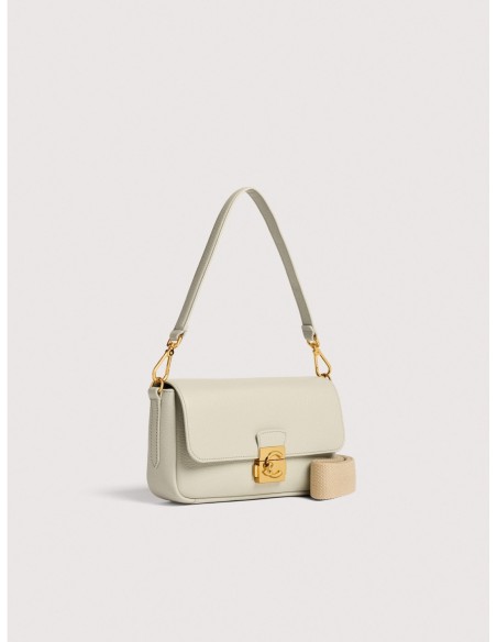 Borsa baguette in pelle con grana Coccinelle C-Me Lock Medium – Eucalipto - foto 2