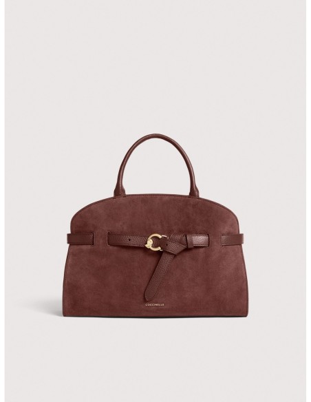 Borsa a mano in camoscio Coccinelle Sabine Medium – Berry - foto 1