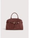 Borsa a mano in camoscio Coccinelle Sabine Medium – Berry