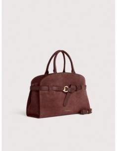 Borsa a mano in camoscio Coccinelle Sabine Medium – Berry - foto 1 2