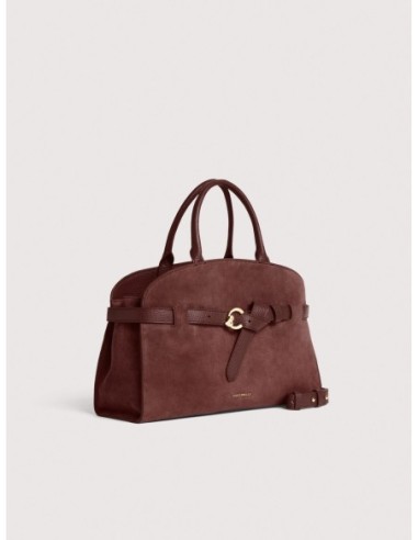 Borsa a mano in camoscio Coccinelle Sabine Medium – Berry - foto 2