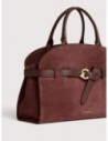 Borsa a mano in camoscio Coccinelle Sabine Medium – Berry