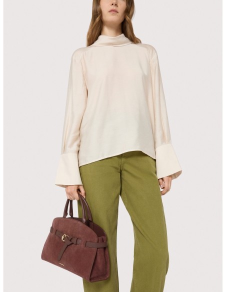 Borsa a mano in camoscio Coccinelle Sabine Medium – Berry - foto 5