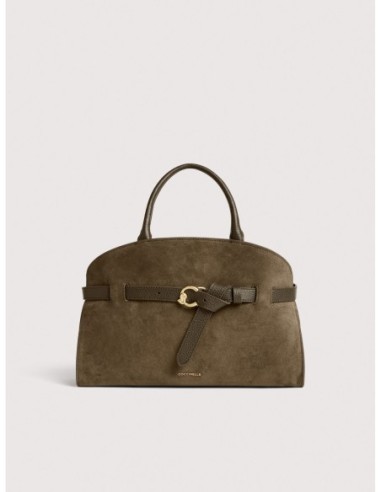 Borsa a mano in camoscio Coccinelle Sabine Medium – Fango - foto 1