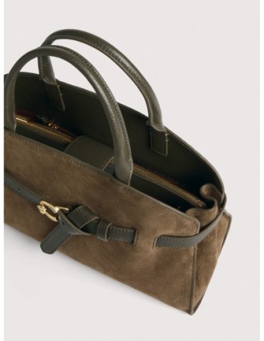Borsa a mano in camoscio Coccinelle Sabine Medium – Fango - foto 3