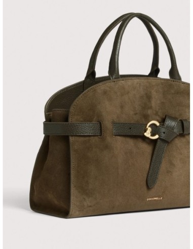 Borsa a mano in camoscio Coccinelle Sabine Medium – Fango - foto 4