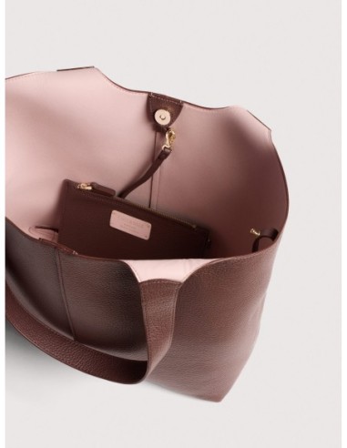 Borsa shopping in pelle con grana Coccinelle C-Easy Large – Berry - foto 3