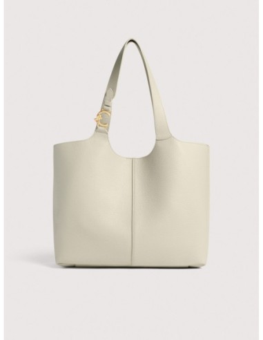 Borsa shopping in pelle con grana Coccinelle C-Easy Large – Eucalipto - foto 1