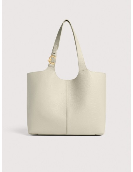 Borsa shopping in pelle con grana Coccinelle C-Easy Large – Eucalipto - foto 1