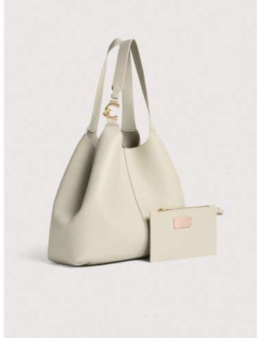 Borsa shopping in pelle con grana Coccinelle C-Easy Large – Eucalipto - foto 2