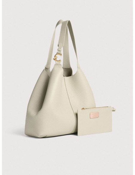 Borsa shopping in pelle con grana Coccinelle C-Easy Large – Eucalipto - foto 2