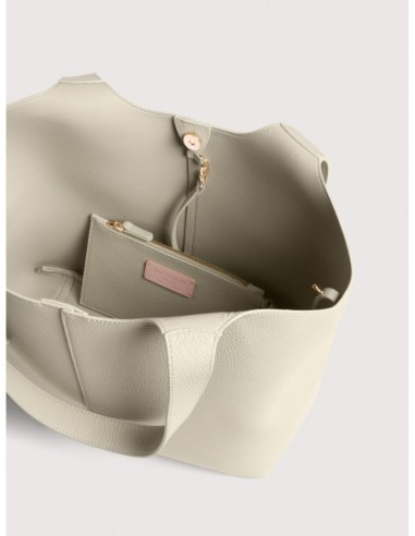 Borsa shopping in pelle con grana Coccinelle C-Easy Large – Eucalipto - foto 3