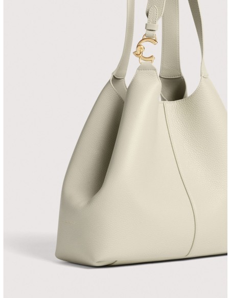 Borsa shopping in pelle con grana Coccinelle C-Easy Large – Eucalipto - foto 4