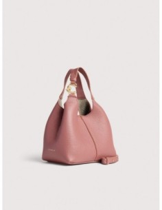 Borsa a mano in pelle con grana Coccinelle C-Easy Small – Winter Rose - foto 1 2