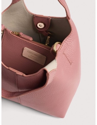 Borsa a mano in pelle con grana Coccinelle C-Easy Small – Winter Rose - foto 3