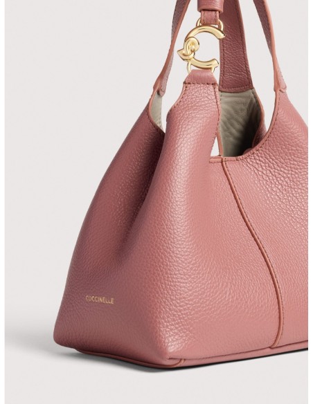 Borsa a mano in pelle con grana Coccinelle C-Easy Small – Winter Rose - foto 4