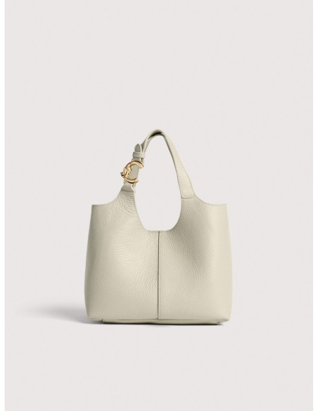Borsa a mano in pelle con grana Coccinelle C-Easy Small – Eucalipto - foto 1