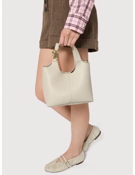Borsa a mano in pelle con grana Coccinelle C-Easy Small – Eucalipto - foto 5