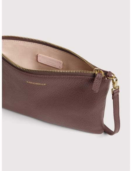 Minibag a tracolla in pelle con grana Coccinelle Best Crossbody Mini – Berry - foto 3