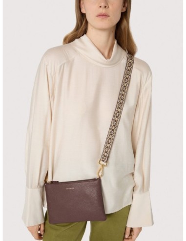 Minibag a tracolla in pelle con grana Coccinelle Best Crossbody Mini – Berry - foto 5