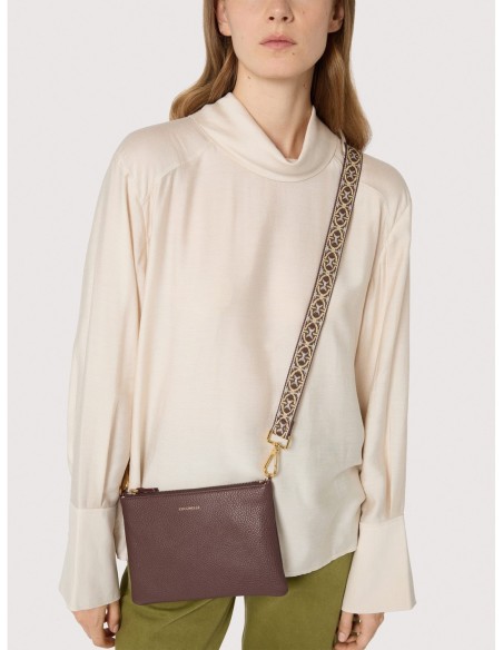 Minibag a tracolla in pelle con grana Coccinelle Best Crossbody Mini – Berry - foto 5