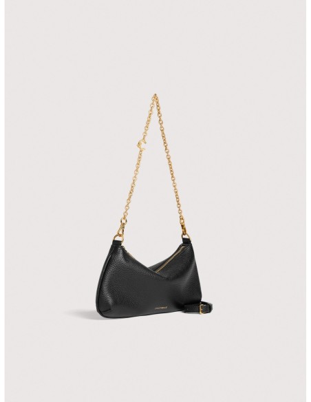 Minibag con catena in pelle con grana Coccinelle C-Me Chain Mini – Noir - foto 2