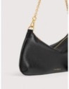 Minibag con catena in pelle con grana Coccinelle C-Me Chain Mini – Noir