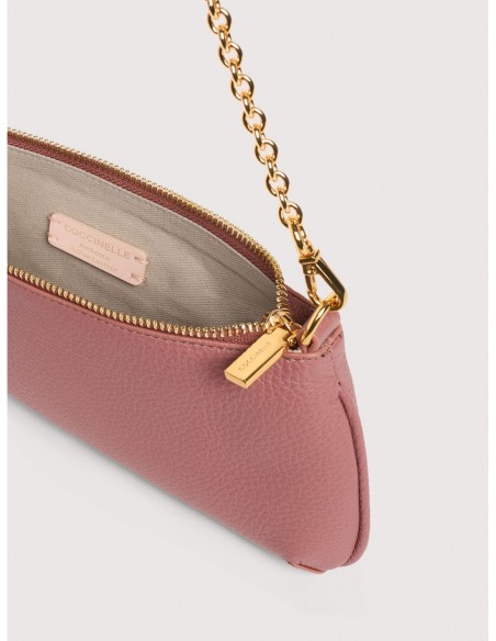 Minibag con catena in pelle con grana Coccinelle C-Me Chain Mini – Winter Rose - foto 3
