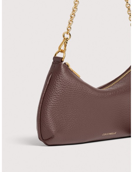 Minibag con catena in pelle con grana Coccinelle C-Me Chain Mini – Berry - foto 4