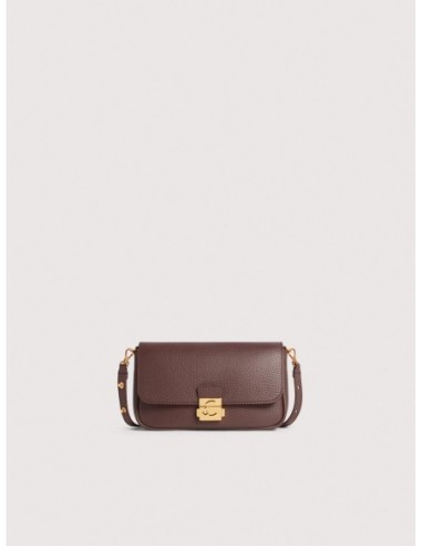 Minibag in pelle con grana Coccinelle C-Me Lock Mini – Berry - foto 1