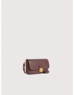 Minibag in pelle con grana Coccinelle C-Me Lock Mini – Berry - foto 1 2