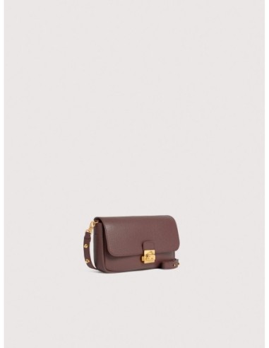 Minibag in pelle con grana Coccinelle C-Me Lock Mini – Berry - foto 2