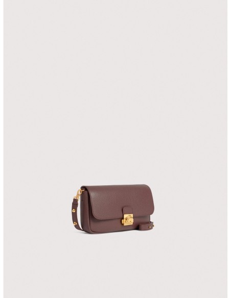 Minibag in pelle con grana Coccinelle C-Me Lock Mini – Berry - foto 2