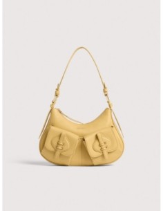 Borsa a spalla in pelle con grana Coccinelle Mavery Pocket Small – Honey - foto 1