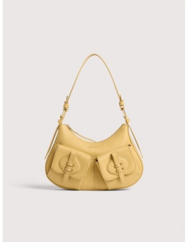 Borsa a spalla in pelle con grana Coccinelle Mavery Pocket Small – Honey - foto 1
