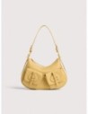 Borsa a spalla in pelle con grana Coccinelle Mavery Pocket Small – Honey