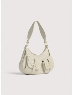 Borsa a spalla in pelle con grana Coccinelle Mavery Pocket Small – Eucalipto - foto 1 2