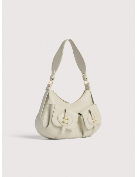 Borsa a spalla in pelle con grana Coccinelle Mavery Pocket Small – Eucalipto - foto 2