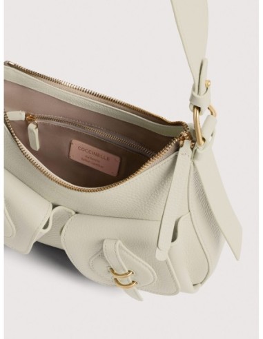 Borsa a spalla in pelle con grana Coccinelle Mavery Pocket Small – Eucalipto - foto 3