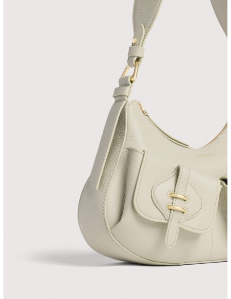 Borsa a spalla in pelle con grana Coccinelle Mavery Pocket Small – Eucalipto - foto 4